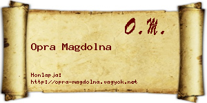 Opra Magdolna névjegykártya