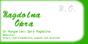 magdolna opra business card